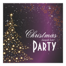 Funkelnder Weihnachtsbaum/Party Einladungen
