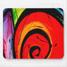 Funky abstrakte Kreis-Kunst Mousepads