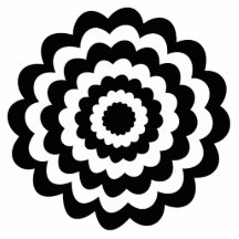 Funky Blume in Schwarzweiss. Photo Figur