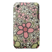 Funky Blumen-Case-Mate-Fall iPhone 3 Cover