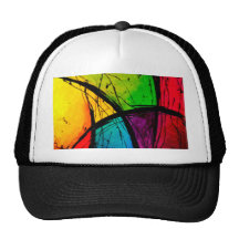 Funky helle abstrakte Kunst-Malerei Baseball Caps