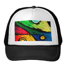 Funky helle Farbabstrakte Kunst Trucker Kappe