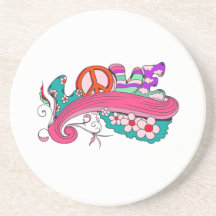 funky retro Liebe Untersatz