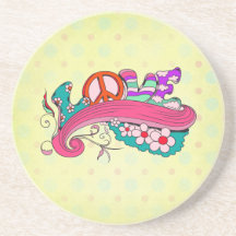 funky retro Liebe Untersatz
