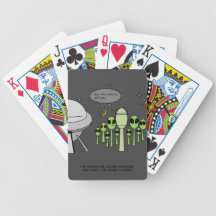 Funny Alien Playing Cards