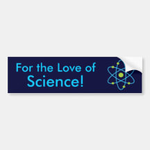 Für die Liebe des Wissenschafts-Atoms Auto Aufkleber