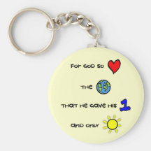 Für Gott-so Liebe das Weltchristliche keychain Schlüsselanhänger