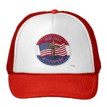 Für Gott und Land - Kreuz mit 50 Sterne US-Flagge Baseball Mützen