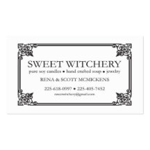 Für süßen Witchery Visitenkarten Vorlagen