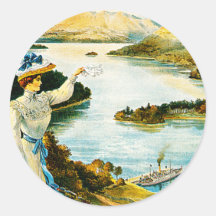 Furness Bahn~ Dame des Sees Runde Sticker