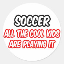 Fußball… alle coolen Kinder spielt es Runde Sticker