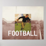 Fußball-alte Schule Plakatdruck