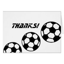 Fußball Ball-Dank! Grußkarte