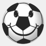 Fußball-Ball-Smiley-Aufkleber
