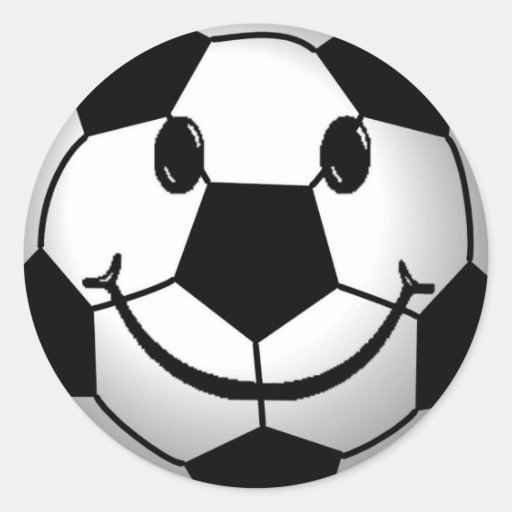 Fußball-Ball-Smiley-Aufkleber