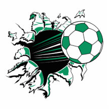 Fußball, der durch zerreißt acryl ausschnitt