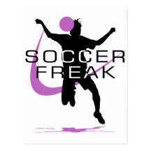 Fußball-Freak - Mädchen - Rosa Postkarte