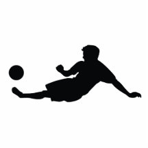 Fußball-Fußball-Schwarz-Silhouette Foto Figur