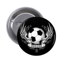 Fußball-Fußball Wings Knopf Button