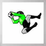 Fußball Goalie retten Grafik Plakat