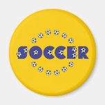Fußball im Blau Magnete