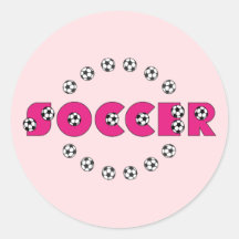 Fußball im Rosa mit Fußbällen Aufkleber