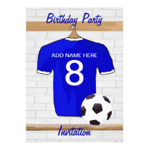 Fußball-Jersey-Geburtstags-Party Einladungen