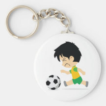 Fußball-Junge Schlüsselbänder