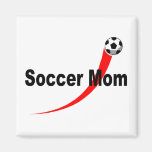 Fußball-Mamma (Rot/Schwarzes) Magnete