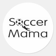 Fußball-Mutter Runder Aufkleber