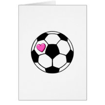 Fußball rosa Hrt Grußkarten