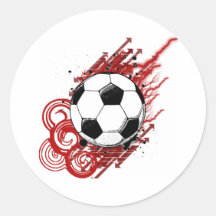 Fußball Runder Aufkleber