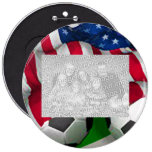 Fußball-Spieler-Knopf-Schablone Anstecknadelbuttons