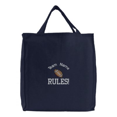 Fußball-Team-Regeln gestickte Tasche