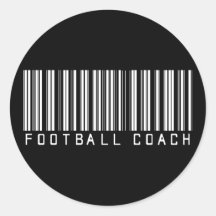 Fußball-Trainer-Bar-Code Runder Sticker