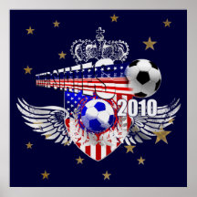 Fußball-US Flagge Vereinigter Staaten USA Poster