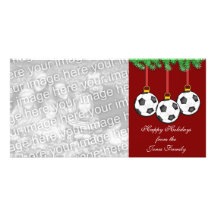 Fußball-Weihnachtsfoto-Karte Bilderkarte