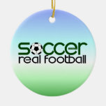Fußball = wirklicher Fußball Weihnachtsbaum Ornamente