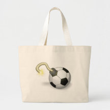 Fußballbombenkonzept Einkaufstasche