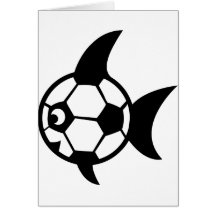 Fußballfische Grußkarten