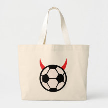 Fußballfußballteufel Einkaufstasche