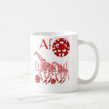 Fußballgiraffen Afrikas England in Afrika Kaffee Tassen