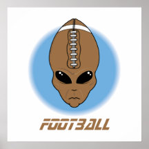 Fußballhauptalien Plakatdruck
