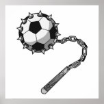 Fußballspitzen-Muskatblütengraphik Plakatdrucke