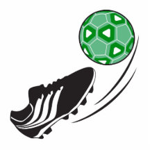 Fußballtritt, der Ballgraphik tritt Photofigur