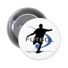 Futbol - Blau - Jungen Anstecknadelbutton