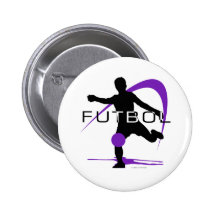 Futbol - lila - Jungen Anstecknadel