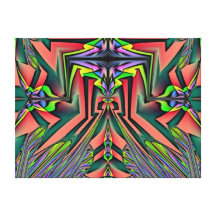Futuristisches rotes Kleid/abstrakter Entwurf wick Galerie Falt Leinwand