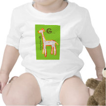 "G ist für Giraffe" digitales Malereit-shirt