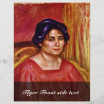 Gabrielle in einer roten Bluse durch Pierre-August Flyerbedruckung
